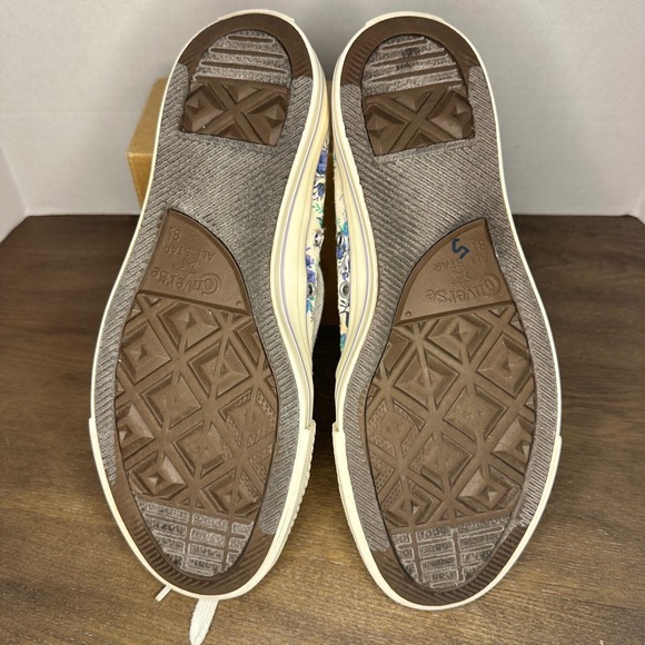 Converse All Star Low Top Floral Lavender Print Canvas Sneakers Womens Size 10.5 - Picture 5 of 7